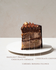 Chocolate banana hazelnut cake