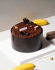 Chocolate banana hazelnut cake
